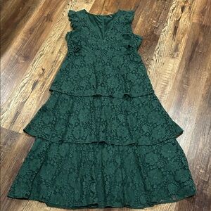 Lulus Elegant Green Lace Dress